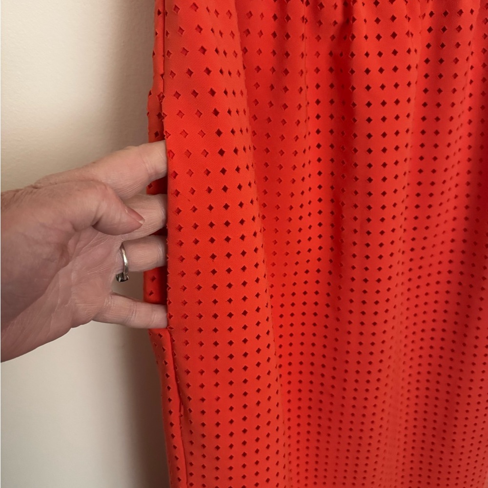 J. Crew Women’s Perforated Laser Cut Diamond Pattern Midi Dress, Size 00 - Picture 3 of 5